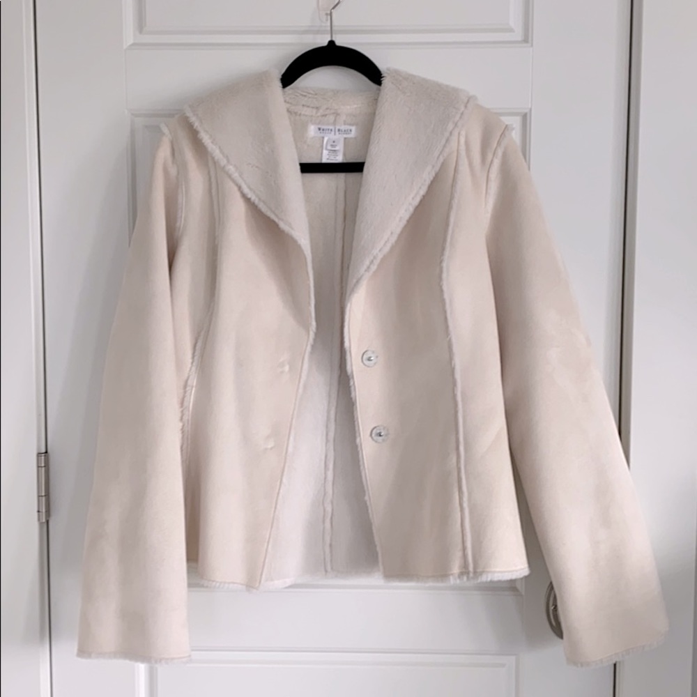 White House Balck Market Faux Shearling Jacket